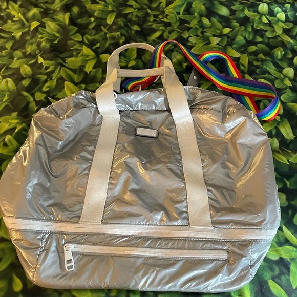 MADDEN Girl🌈Silver Parachute Overnighter Bag, Preowned, Hard to find! - Picture 13 of 16